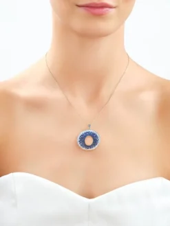 Złota zawieszka z cyrkoniami