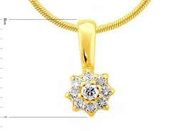 Złota zawieszka z cyrkoniami