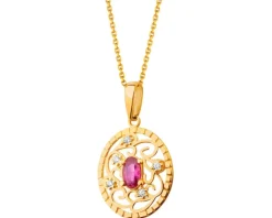 Złota zawieszka z cyrkoniami