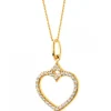 Złota zawieszka z cyrkoniami - serce