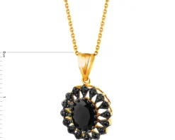 Złota zawieszka z cyrkoniami