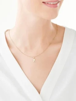 Złota zawieszka z cyrkoniami - aniołek