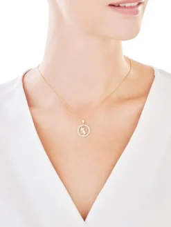 Złota zawieszka z cyrkoniami - Byk