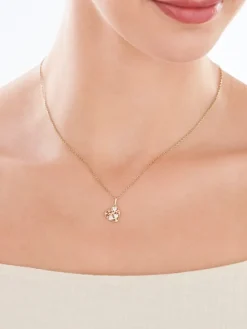 Złota zawieszka z cyrkoniami - serca