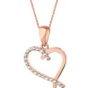 Złota zawieszka z cyrkoniami - serce