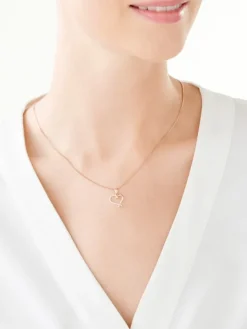 Złota zawieszka z cyrkoniami - serce