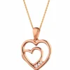 Złota zawieszka z cyrkoniami - serca