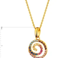 Złota zawieszka z cyrkoniami