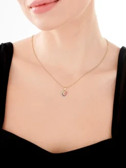 Złota zawieszka z cyrkoniami