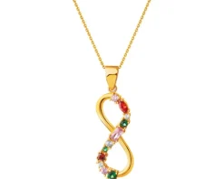 Złota zawieszka z cyrkoniami - nieskończoność