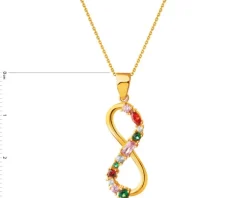 Złota zawieszka z cyrkoniami - nieskończoność