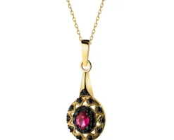 Złota zawieszka z cyrkoniami