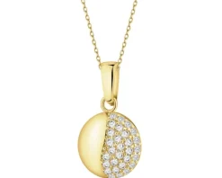 Złota zawieszka z cyrkoniami