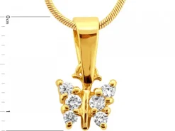 Złota zawieszka z cyrkoniami - motyl