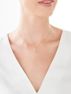 Złota zawieszka z cyrkoniami - Serce