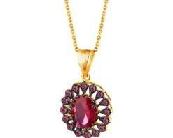 Złota zawieszka z cyrkoniami