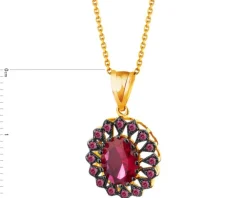 Złota zawieszka z cyrkoniami