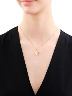 Złota zawieszka z cyrkoniami