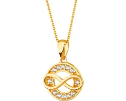 Złota zawieszka z cyrkoniami - nieskończoność