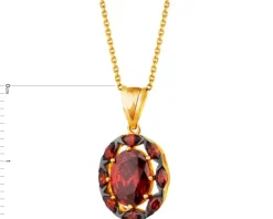 Złota zawieszka z cyrkoniami