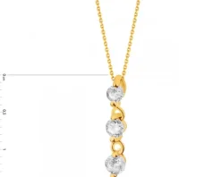 Złota zawieszka z cyrkoniami