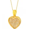 Złota zawieszka z cyrkoniami - serce