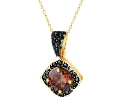 Złota zawieszka z cyrkoniami