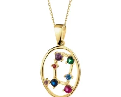 Złota zawieszka z cyrkoniami - Bliżnięta