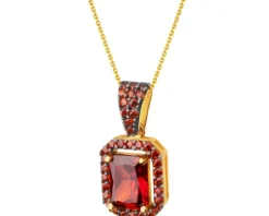 Złota zawieszka z cyrkoniami