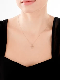 Złota zawieszka z cyrkoniami - serce