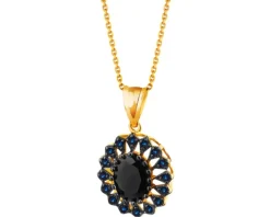 Złota zawieszka z cyrkoniami