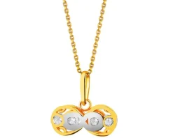 Złota zawieszka z cyrkoniami - nieskończoność