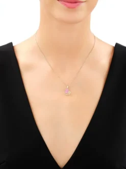 Złota zawieszka z cyrkoniami - serce