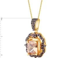 Złota zawieszka z cyrkoniami