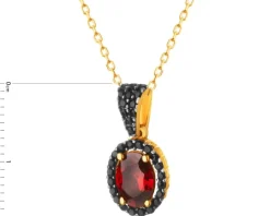 Złota zawieszka z cyrkoniami