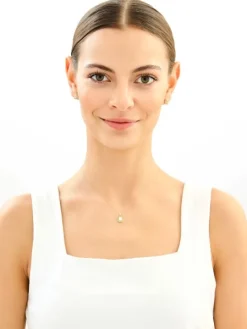 Złota zawieszka z cyrkoniami