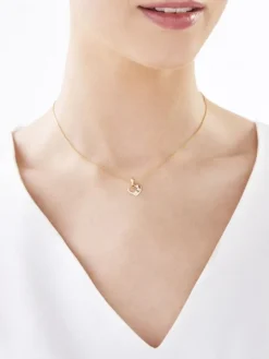 Złota zawieszka z cyrkoniami - serce