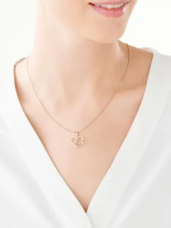 Złota zawieszka z cyrkoniami - serca