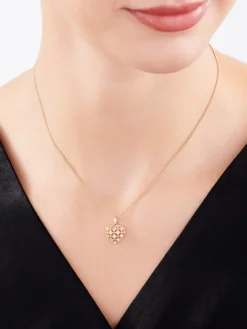 Złota zawieszka z cyrkoniami - serce