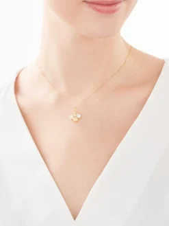 Złota zawieszka z cyrkoniami - pszczółka