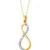 Złota zawieszka z cyrkoniami - nieskończoność
