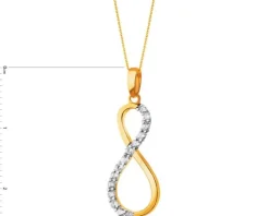 Złota zawieszka z cyrkoniami - nieskończoność