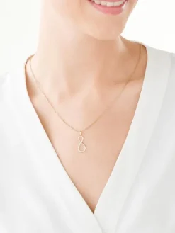 Złota zawieszka z cyrkoniami - nieskończoność