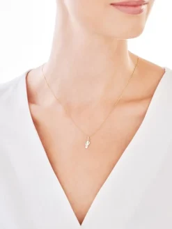 Złota zawieszka z cyrkoniami - kaktus