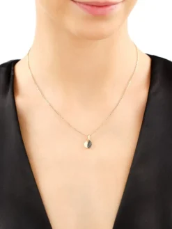 Złota zawieszka z cyrkoniami - łezka