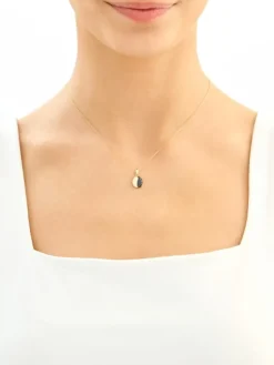 Złota zawieszka z cyrkoniami - łezka