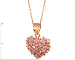 Złota zawieszka z cyrkoniami - serce