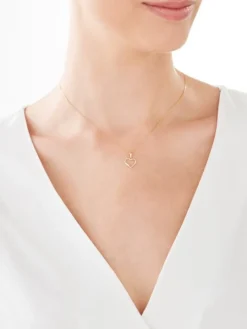 Złota zawieszka z cyrkoniami - serce