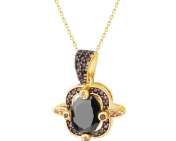 Złota zawieszka z cyrkoniami