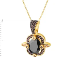 Złota zawieszka z cyrkoniami